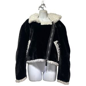 lola x LF faux fur Velour crop jacket Size M